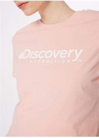 Discovery Expedition Açık Pembe Kadın Bisiklet Yaka T-Shirt D4SL-TST3053_3