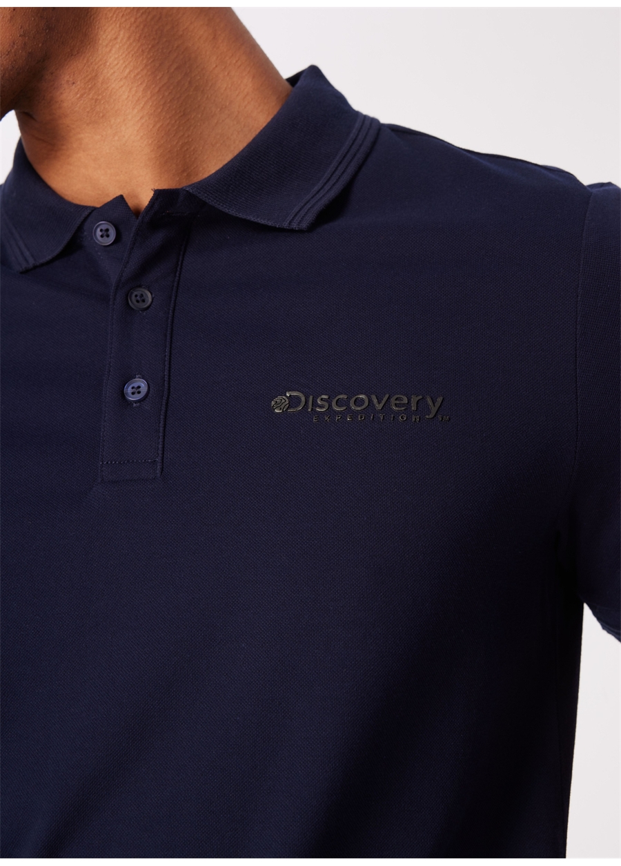 Discovery Expedition Lacivert Erkek Basic Polo T-Shirt D4SM-TST3248_4