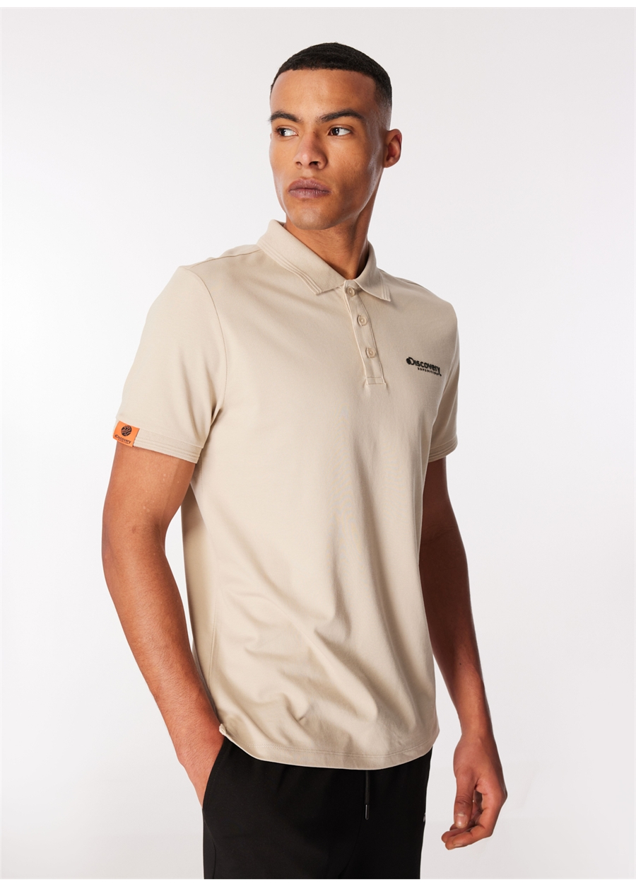 Discovery Expedition Bej Erkek Polo Yaka Basic Polo T-Shirt D4SM-TST3248_2