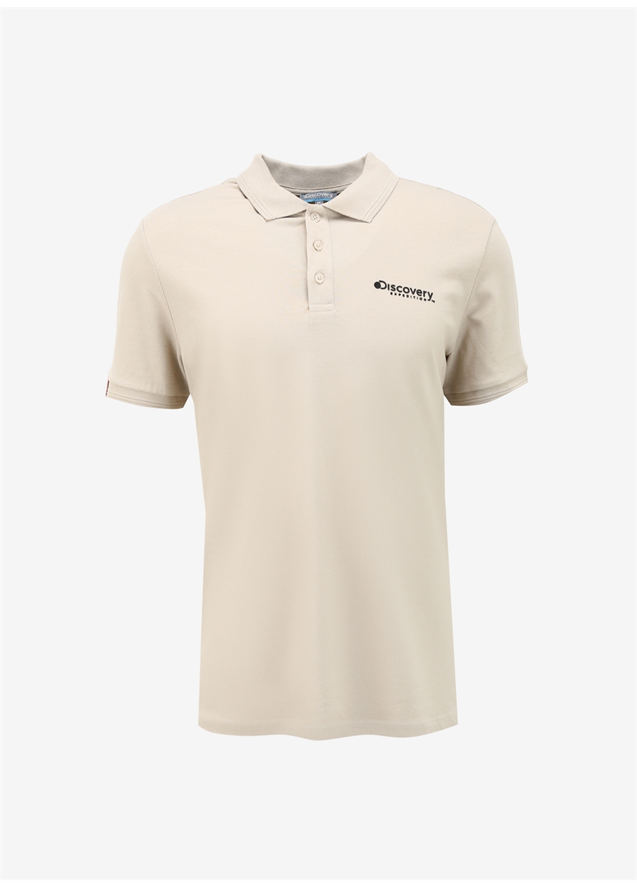 Discovery Expedition Bej Erkek Polo Yaka Basic Polo T-Shirt D4SM-TST3248_5