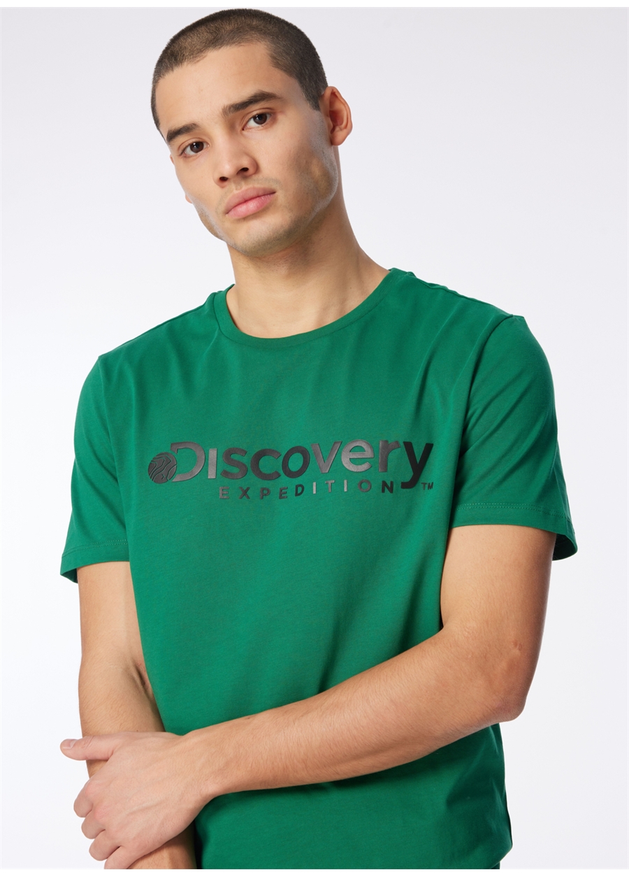 Discovery Expedition Yeşil Erkek Bisiklet Yaka T-Shirt D4SM-TST3290_2