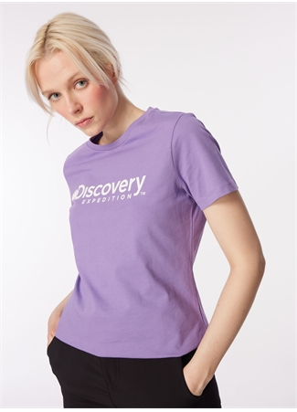 Discovery Expedition Lila Bisiklet Yaka T-Shirt D4SL-TST3053_3