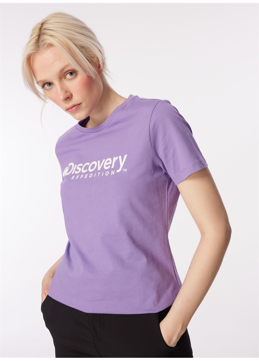 Discovery Expedition Lila Bisiklet Yaka T-Shirt D4SL-TST3053_3