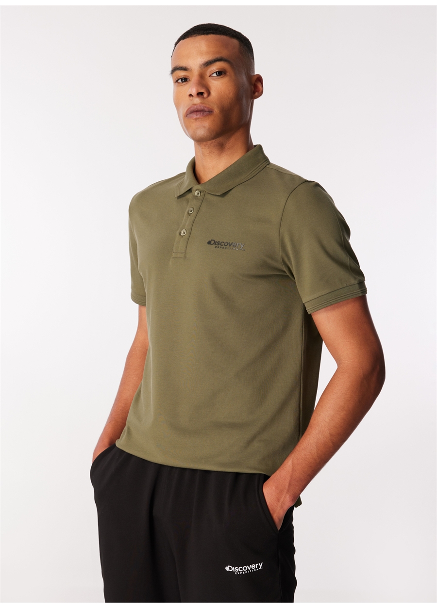 Discovery Expedition Haki Erkek Relaxed Fit Polo T-Shirt D4SM-TST3248_2