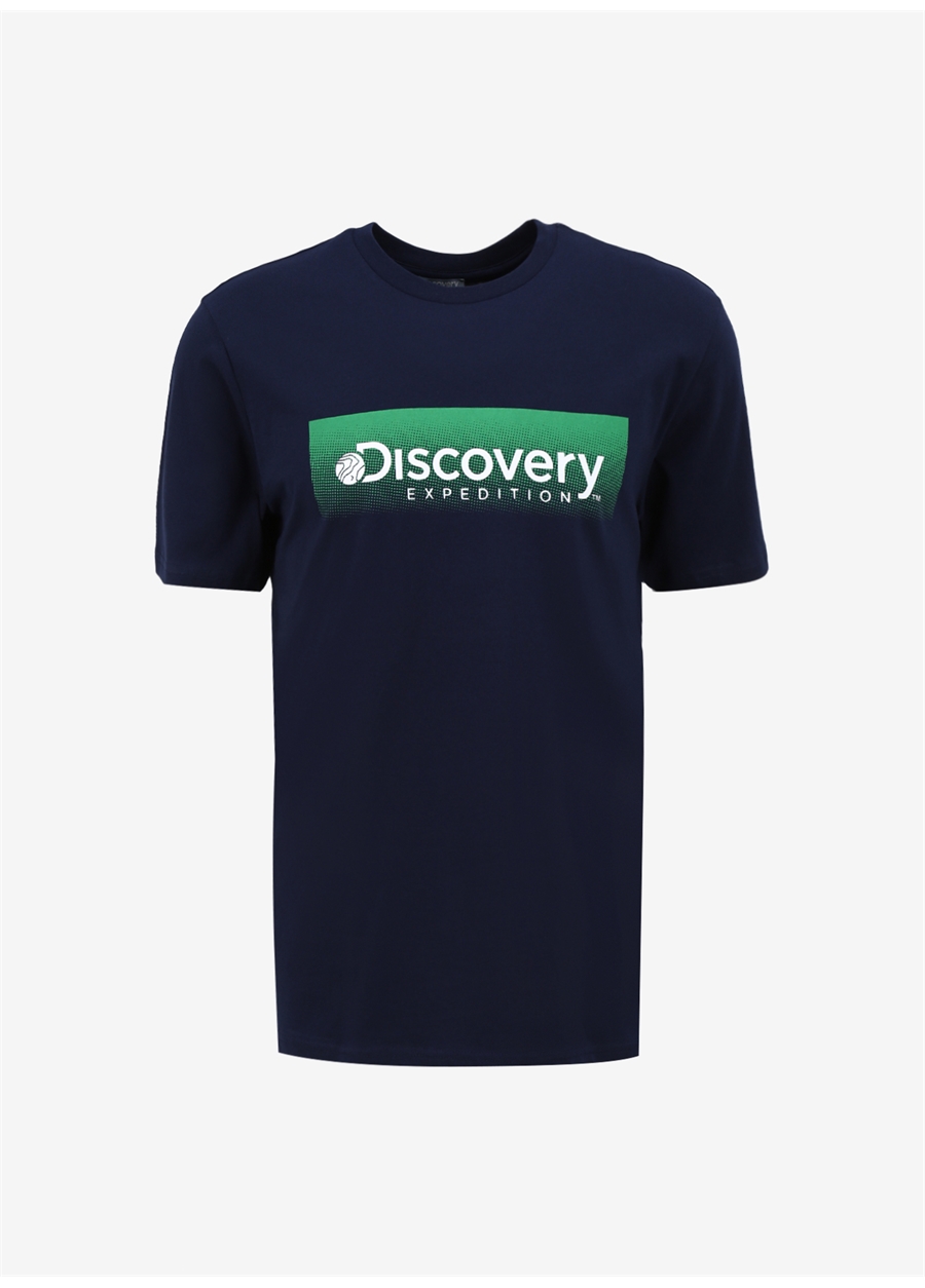 Discovery Expedition Lacivert Erkek Bisiklet Yaka Relaxed Baskılı T-Shirt D4SM-TST3274_5