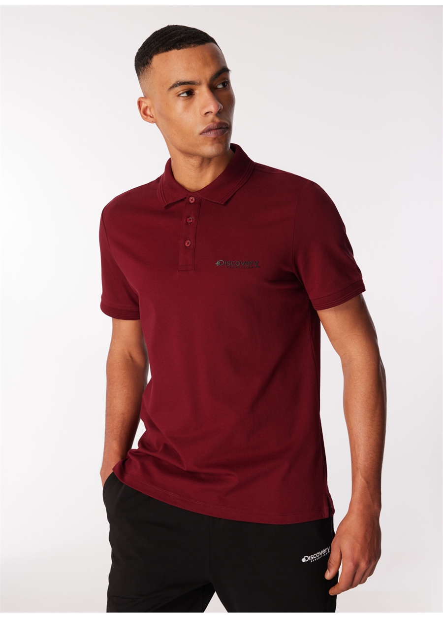 Discovery Expedition Bordo Erkek Relaxed Fit Polo T-Shirt D4SM-TST3248_2