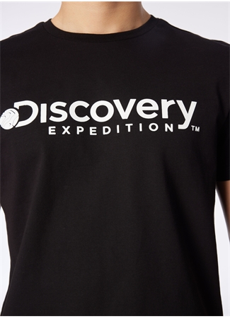 Discovery Expedition Siyah Erkek Bisiklet Yaka T-Shirt D4SM-TST3290_4