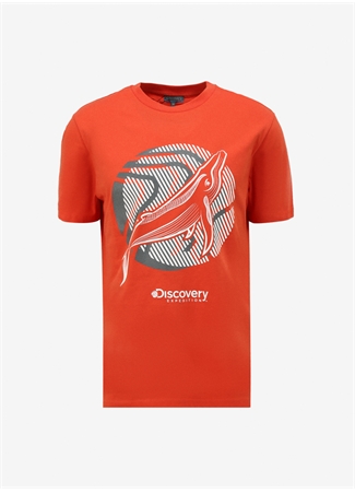 Discovery Expedition Nar Çiçeği Erkek Bisiklet Yaka Baskılı T-Shirt D4SM-TST3271_5