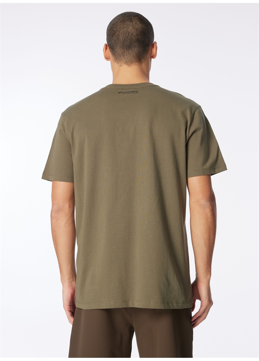 Discovery Expedition Haki Erkek Bisiklet Yaka Relaxed Baskılı T-Shirt D4SM-TST3258_4