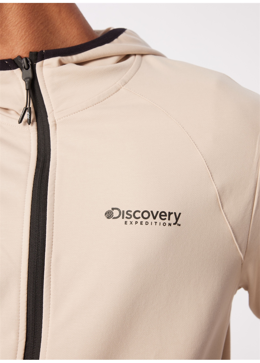 Discovery Expedition Bej Erkek Kapüşonlu Relaxed Sweatmont DS4M-SWT3232_4