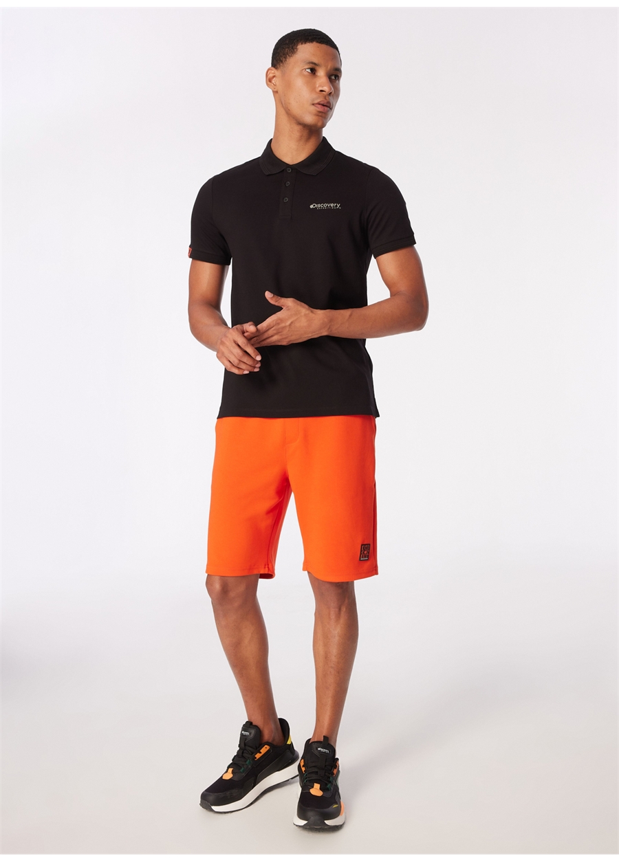 Discovery Expedition Siyah Erkek Basic Polo T-Shirt D4SM-TST3248_1