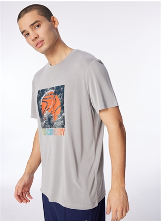 Discovery Expedition Gri Erkek Relaxed Baskılı T-Shirt D4SM-TST3280_0