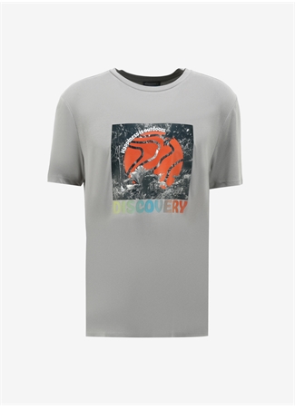 Discovery Expedition Gri Erkek Relaxed Baskılı T-Shirt D4SM-TST3280_5