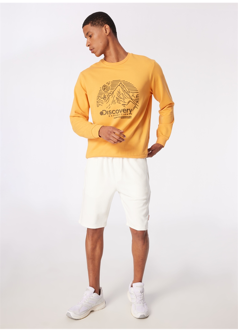 Discovery Expedition Turuncu Bisiklet Yaka Relaxed Fit Erkek Sweatshirt DS4M-SWT3237_2