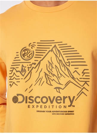 Discovery Expedition Turuncu Bisiklet Yaka Relaxed Fit Erkek Sweatshirt DS4M-SWT3237_4