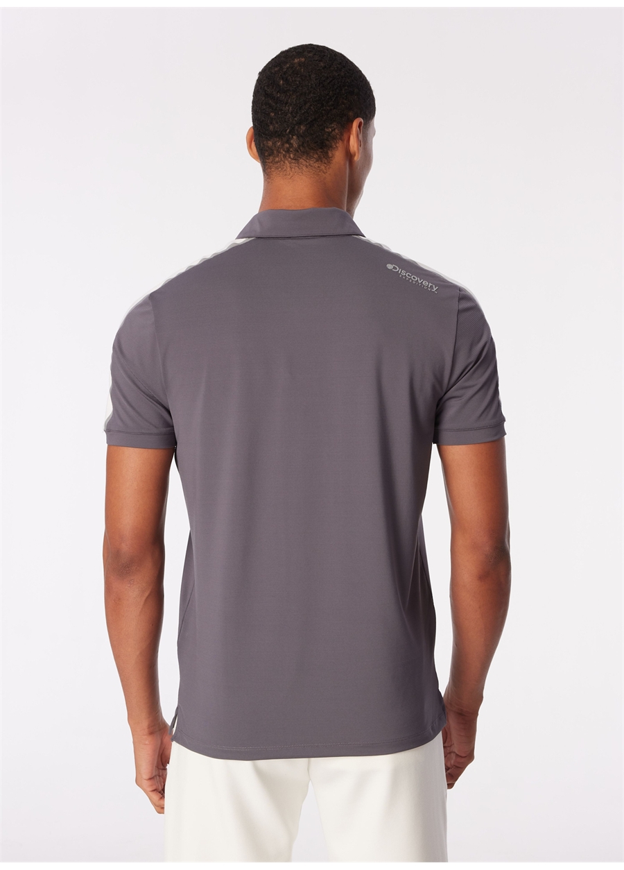 Discovery Expedition Antrasit Erkek Polo Yaka Basic Blok Polo T-Shirt D4SM-TST3241_4