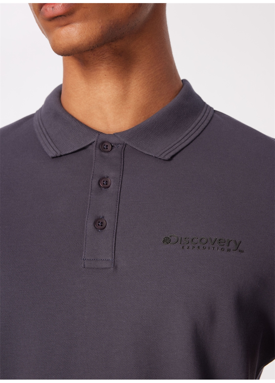 Discovery Expedition Antrasit Erkek Basic Polo T-Shirt D4SM-TST3248_3