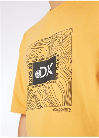 Discovery Expedition Turuncu Bisiklet Yaka Loose Fit Baskılı T-Shirt D4SM-TST3256_4