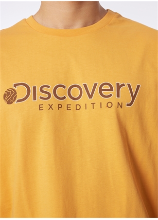 Discovery Expedition Turuncu Erkek Bisiklet Yaka Loose Fit Baskılı T-Shirt D4SM-TST3255_3