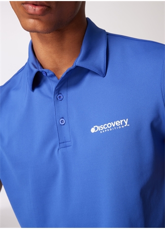 Discovery Expedition İndigo Erkek Polo Yaka Basic Polo T-Shirt D4SM-TST3242_4