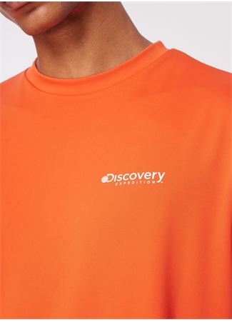 Discovery Expedition Nar Çiçeği Erkek Bisiklet Yaka Relaxed Baskılı UV Apreli T-Shirt D4SM-TST3261_3