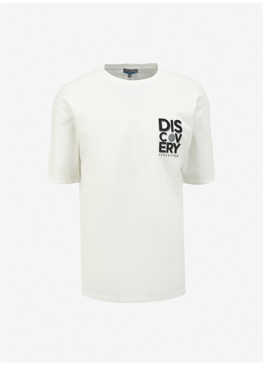 Discovery Expedition Beyaz Erkek Bisiklet Yaka Loose Fit T-Shirt D4SM-TST3268_6