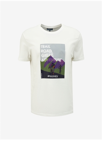 Discovery Expedition Beyaz Erkek Relaxed Baskılı T-Shirt D4SM-TST3263_5