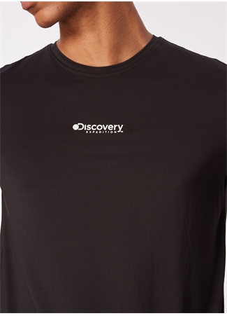 Discovery Expedition Siyah Erkek Bisiklet Yaka Basic T-Shirt D4SM-TST3260_4