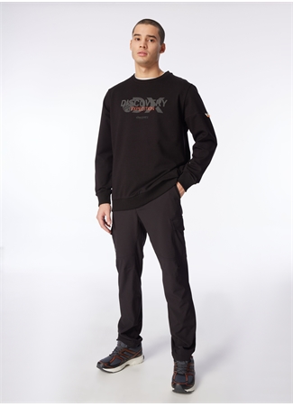 Discovery Expedition Siyah Erkek Bisiklet Yaka Baskılı Sweatshirt DS4M-SWT3238_2