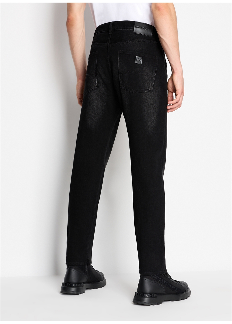 Armani Exchange Normal Bel Tapered Fit Erkek Denim Pantolon 6RZJ24 204 BLACK DENIM_6