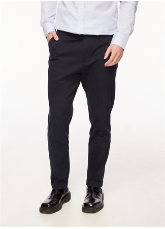 Brooks Brothers Normal Bel Duble Paça Standart Lacivert Erkek Pantolon BBFW23MPT007_1