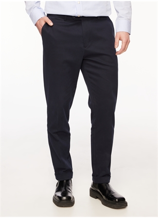 Brooks Brothers Normal Bel Duble Paça Standart Lacivert Erkek Pantolon BBFW23MPT007_2