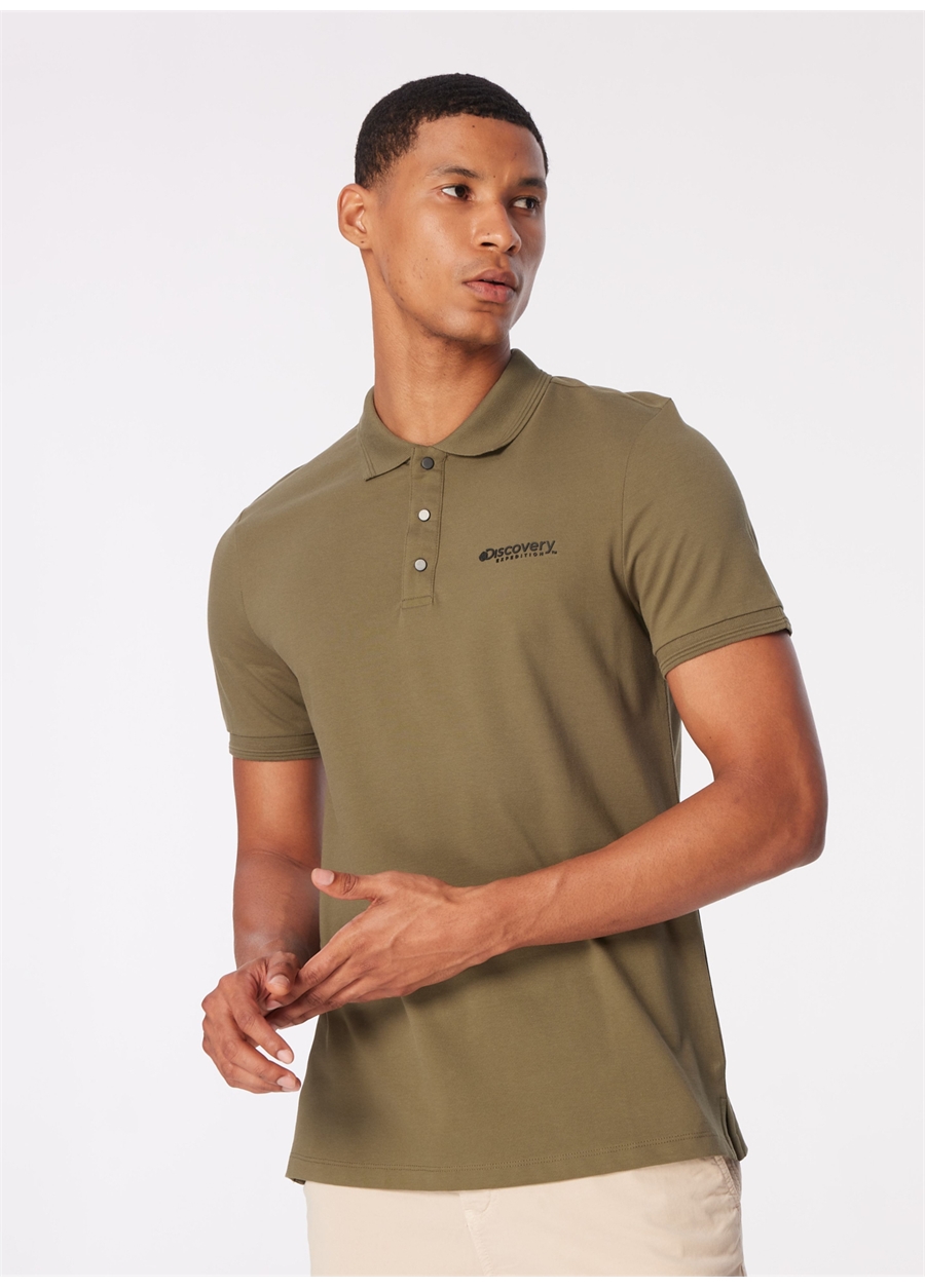 Discovery Expedition Haki Erkek Basic Polo T-Shirt D4SM-TST3283_0