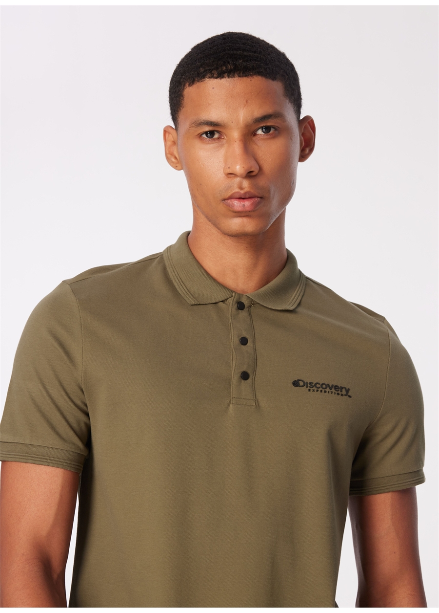 Discovery Expedition Haki Erkek Basic Polo T-Shirt D4SM-TST3283_2