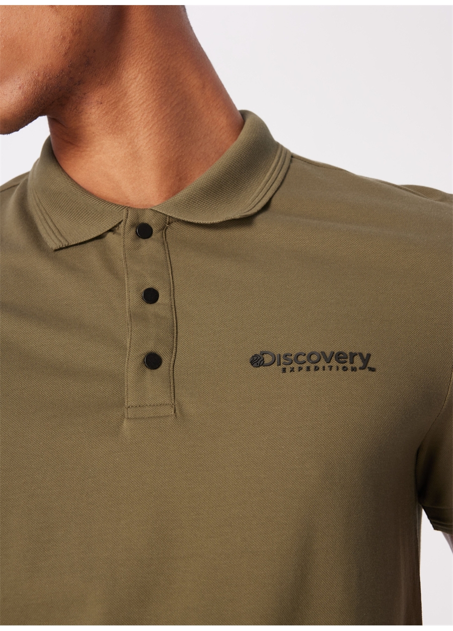 Discovery Expedition Haki Erkek Basic Polo T-Shirt D4SM-TST3283_3