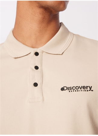 Discovery Expedition Bej Erkek Polo Yaka Basic Polo T-Shirt D4SM-TST3283_3