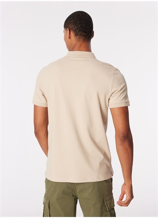 Discovery Expedition Bej Erkek Polo Yaka Basic Polo T-Shirt D4SM-TST3283_4