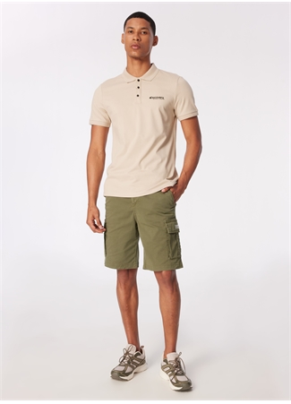 Discovery Expedition Bej Erkek Polo Yaka Basic Polo T-Shirt D4SM-TST3283_1