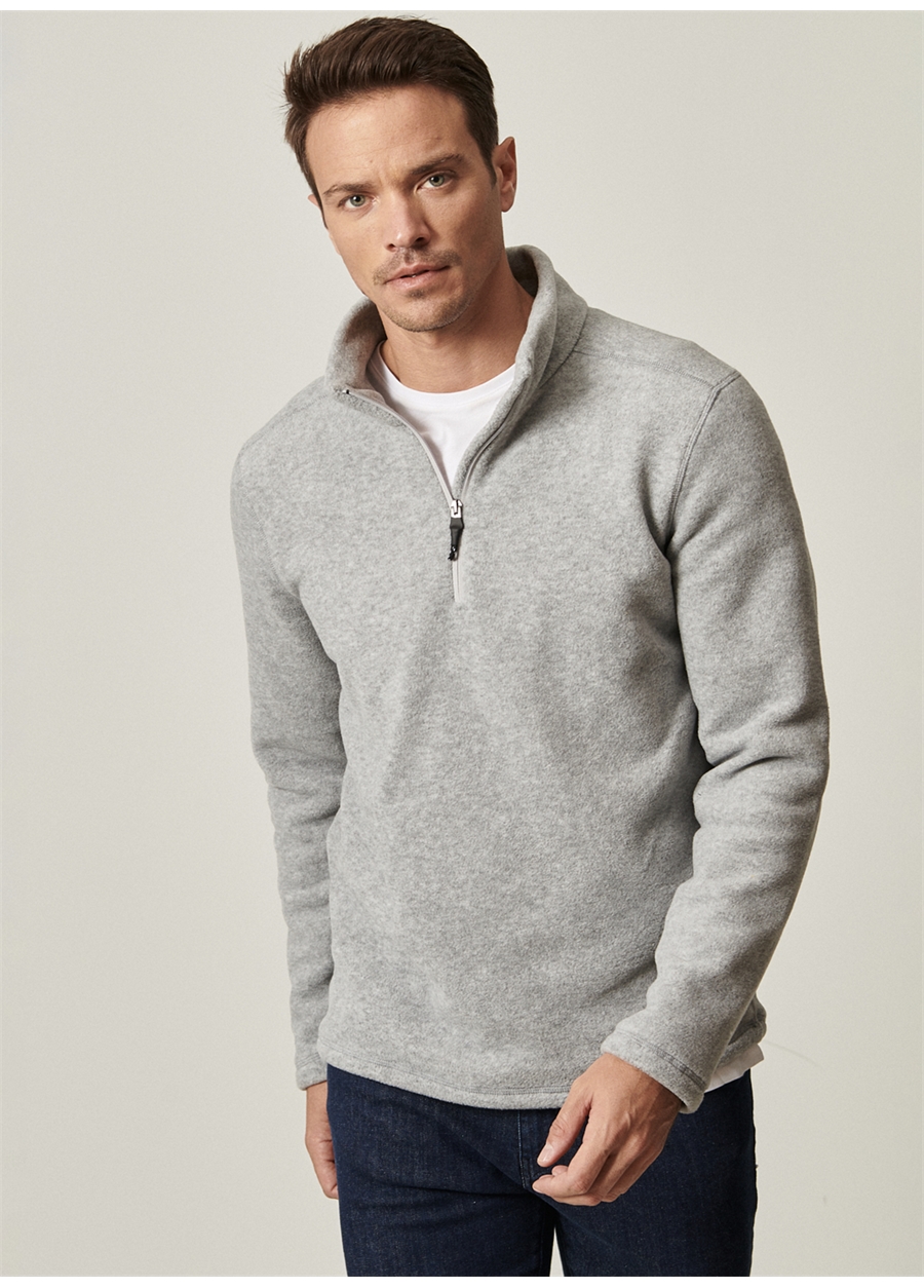 Altınyıldız Classics Gri Erkek Polar Sweatshirt 4A5221100016