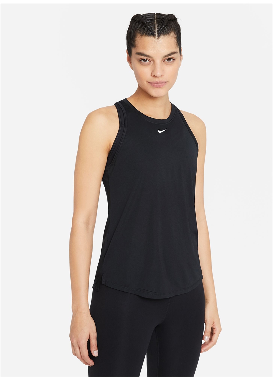 Nike Siyah Kadın Bisiklet Yaka Atlet DD0636-010-W NK ONE DF STD TANK_1