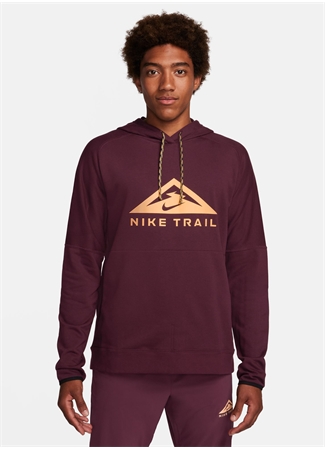 Nike Bordo Erkek Kapüşon Yaka Baskılı Sweatshirt DV9324-681-M NK DF MAGIC HOUR HOODI