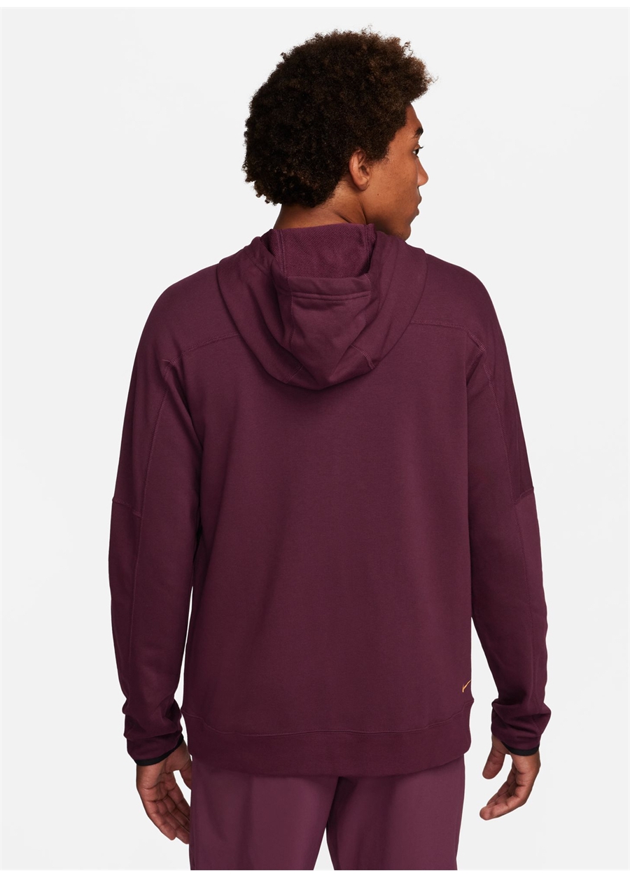 Nike Bordo Erkek Kapüşon Yaka Baskılı Sweatshirt DV9324-681-M NK DF MAGIC HOUR HOODI_1