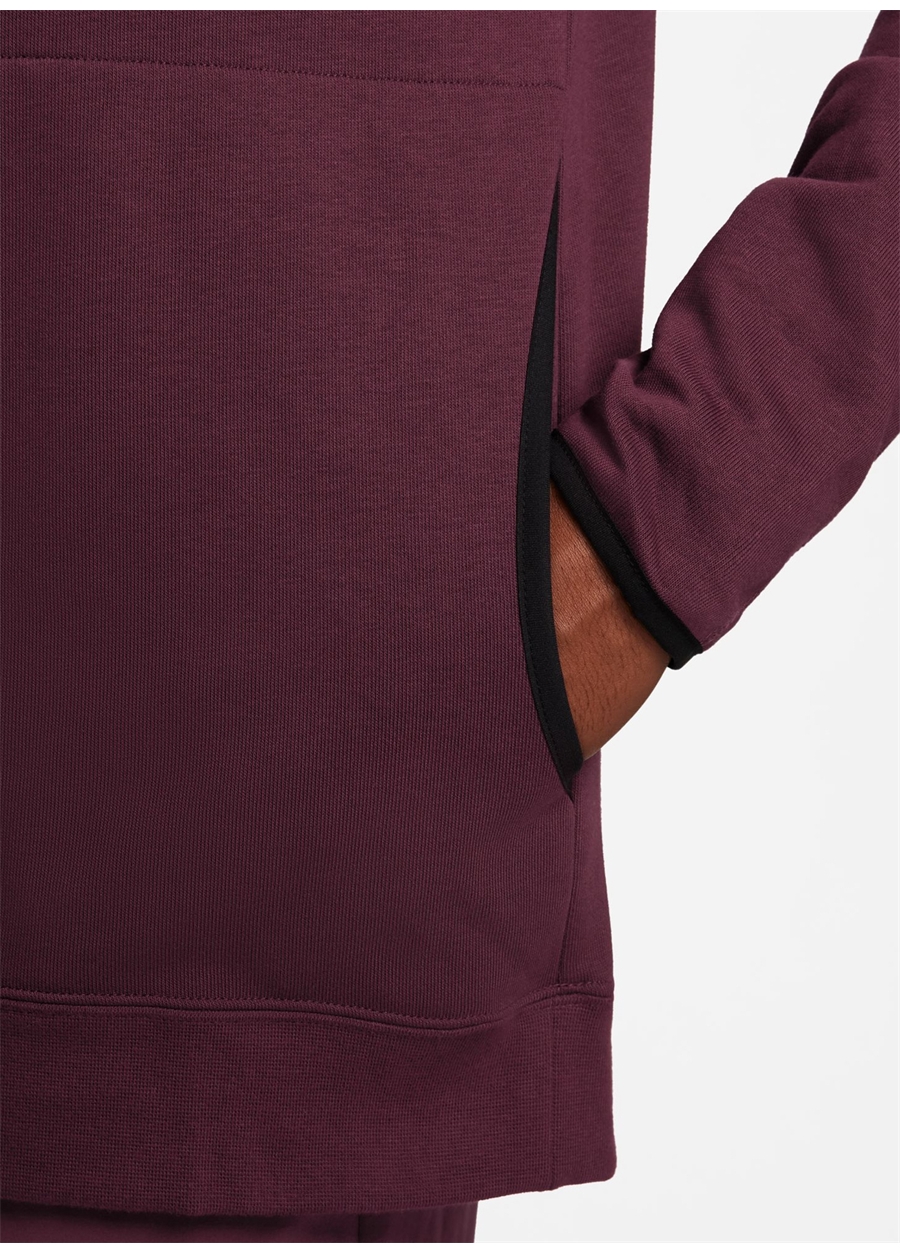 Nike Bordo Erkek Kapüşon Yaka Baskılı Sweatshirt DV9324-681-M NK DF MAGIC HOUR HOODI_4