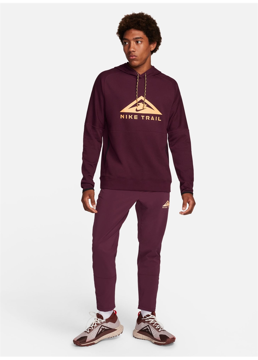 Nike Bordo Erkek Kapüşon Yaka Baskılı Sweatshirt DV9324-681-M NK DF MAGIC HOUR HOODI_7