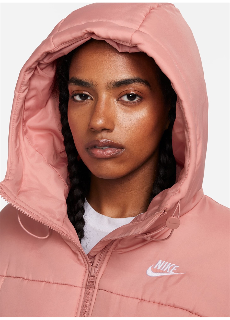 Nike Açık Pembe Kadın Kapüşon Yaka Mont FB7672-618-W NSW ESSTL THRMR CLSC P_3