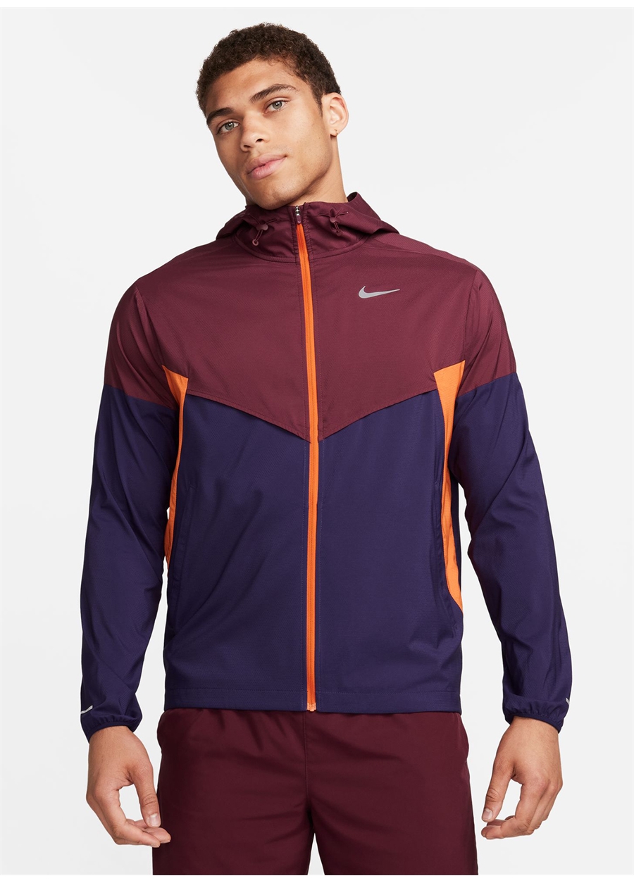 Nike Bordo Erkek Kapüşon Yaka Parçalı Rüzgarlık FB7540-681-M NK IMP LGHT WINDRNNER_1