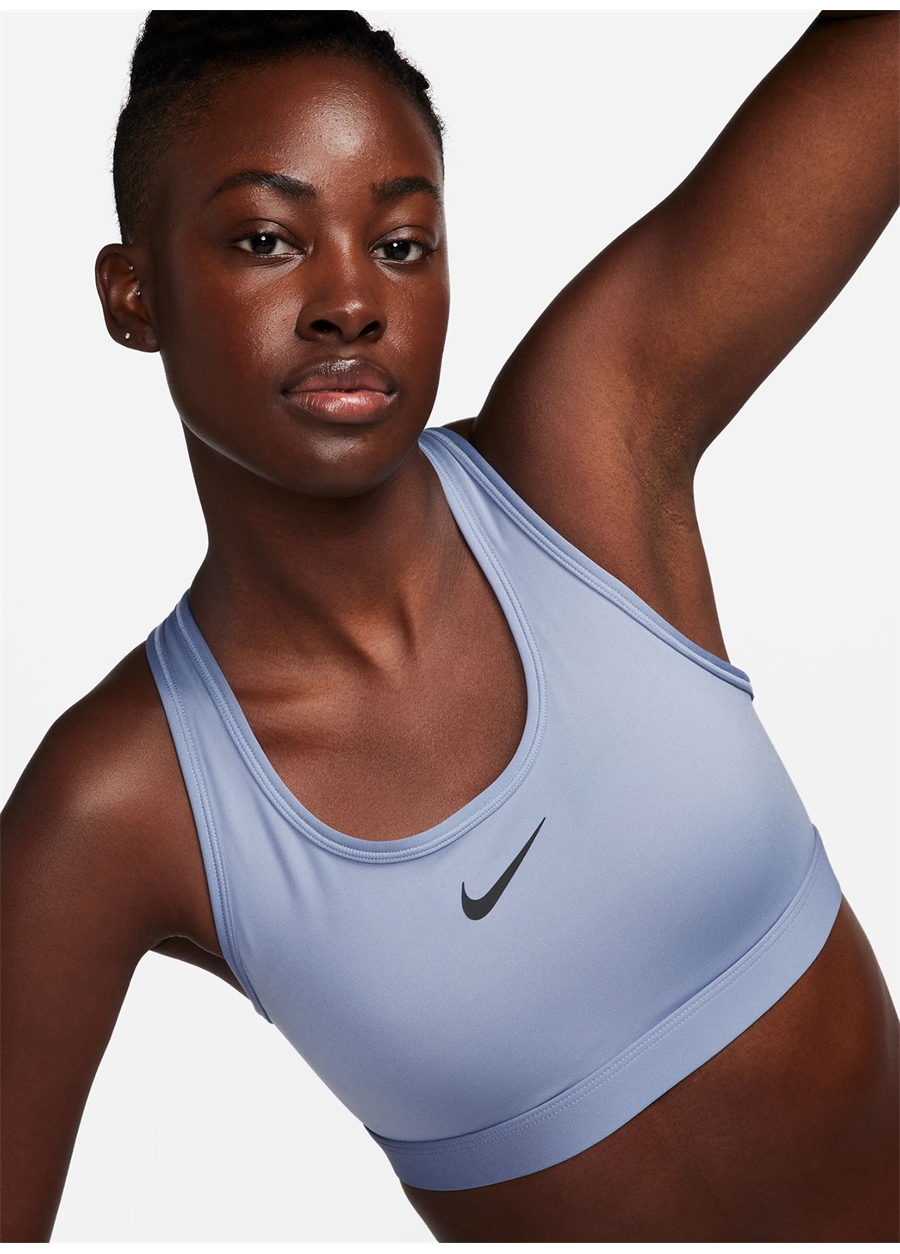 Nike Mavi Kadın Sporcu Sütyeni DX6821-493-W NK SWSH MED SPT BRA_2