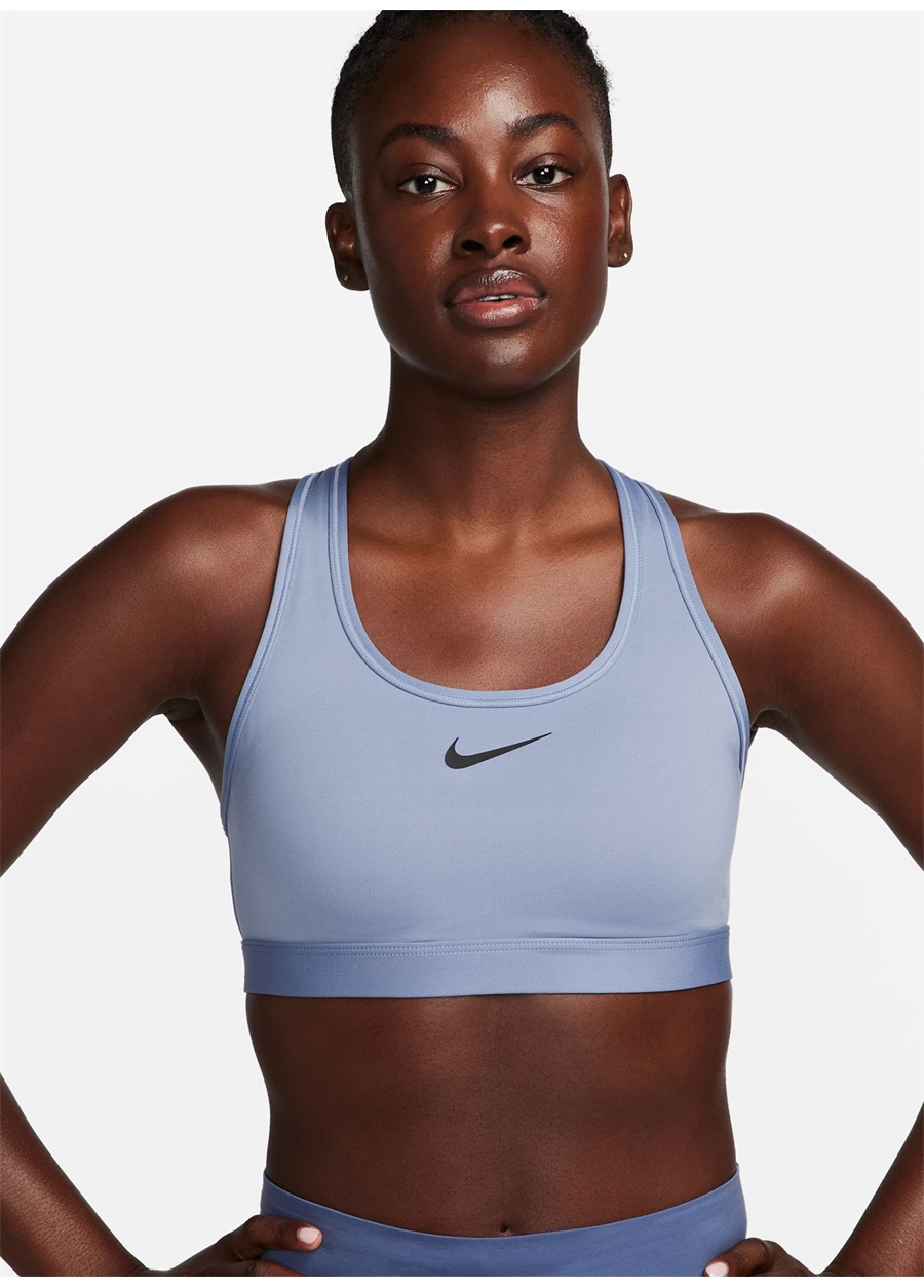 Nike Mavi Kadın Sporcu Sütyeni DX6821-493-W NK SWSH MED SPT BRA_3