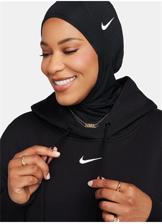 Nike Siyah Kadın Kapüşon Yaka Sweatshirt DQ5860-010-W NSW PHNX FLC OS PO HOO_1