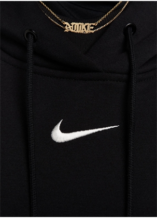 Nike Siyah Kadın Kapüşon Yaka Sweatshirt DQ5860-010-W NSW PHNX FLC OS PO HOO_7